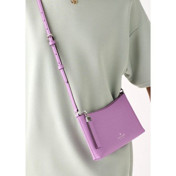 New Kate Spade Sadie Crossbody Saffiano Leather Wisteria - Picture 5 of 5